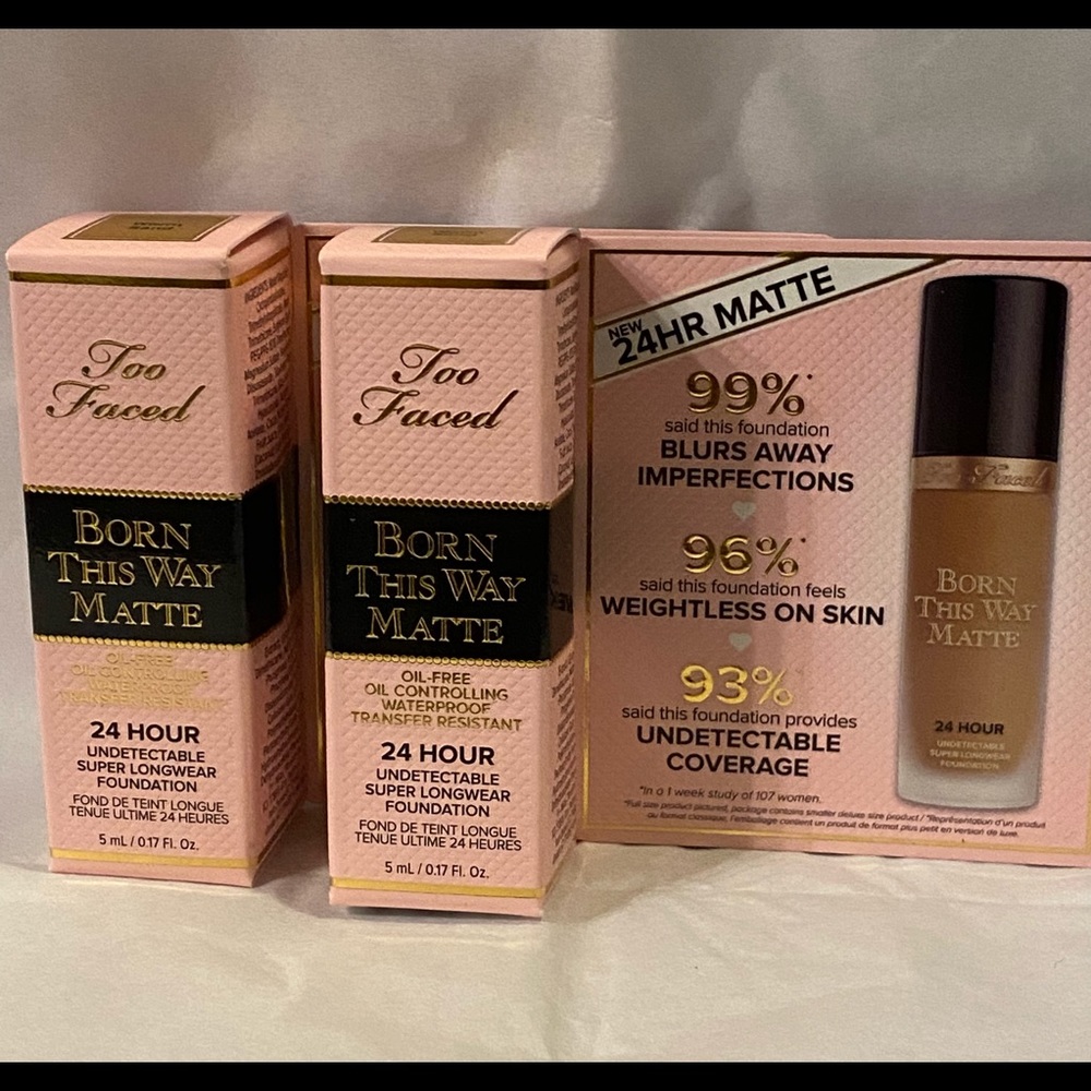 Lot of 2 Too Faced foundation mini 5ml 0.17 fl